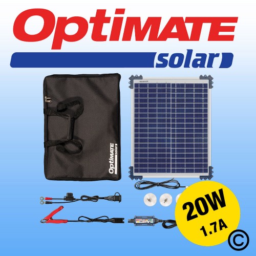 OptiMate Solar DUO 20W Smart Solar Battery Maintainer - For Cars, Boats, Motorcycles